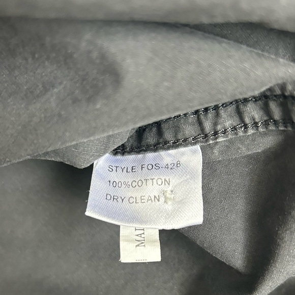 100% cotton Men's Y2K Black Button-Up Shirt with cool details size 4XL - Picture 9 of 11